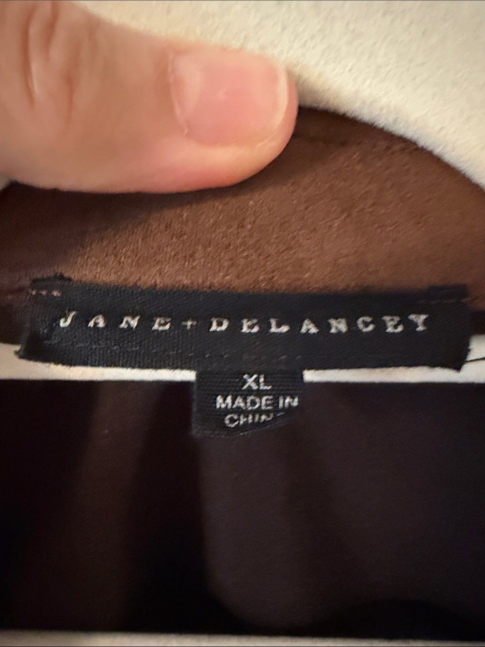 Jane & Delancey Oversized Faux Suede Button Up Shirt Jacket Shacket Brown XL - Picture 2 of 5